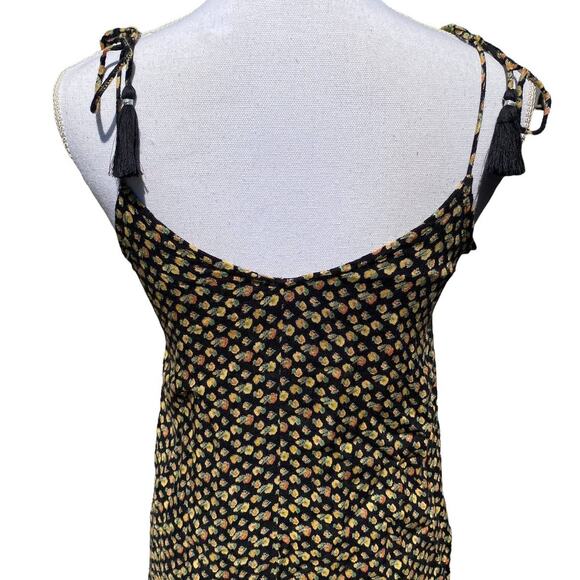 Amuse Society Avenida Del Sol Dress Floral Tie Tassel Strap Women's Extra Small - Picture 8 of 13